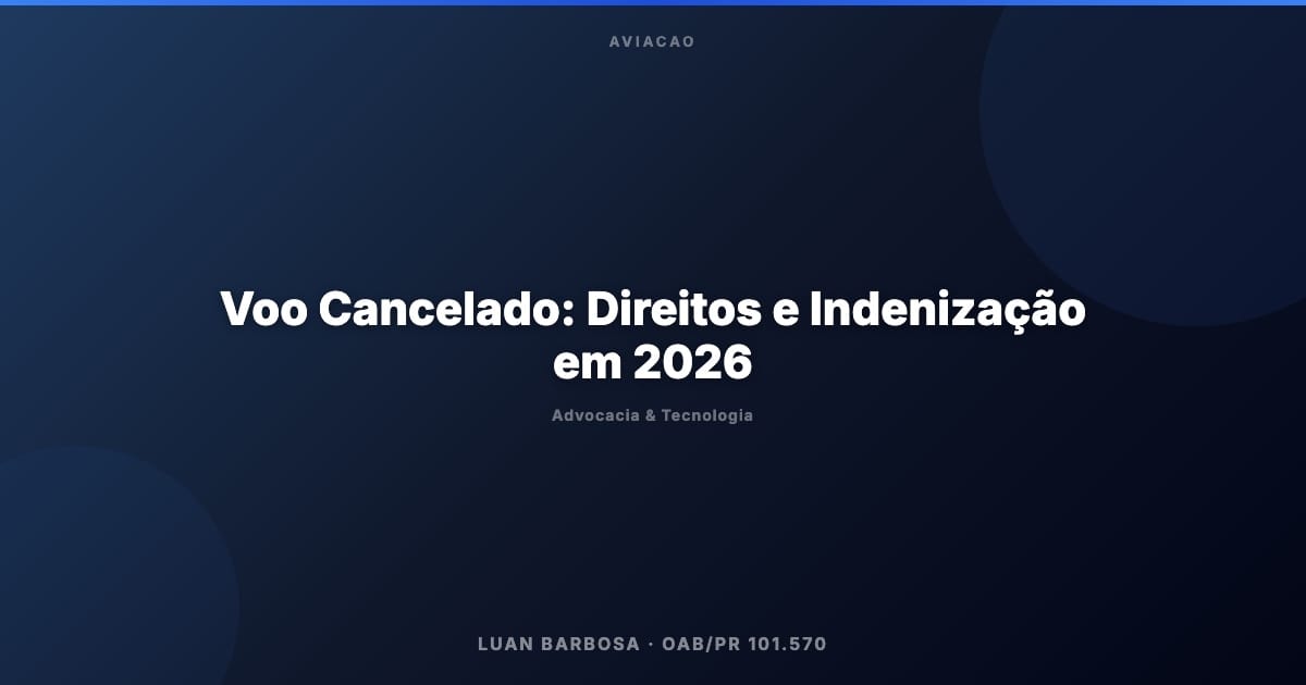 Voo Cancelado: Direitos e Indenização em 2026